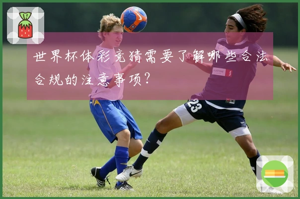 世界杯体彩竞猜需要了解哪些合法合规的注意事项？